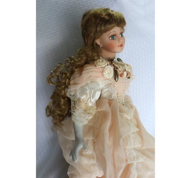 Victorian Hand Painted Porcelain Doll 20" Tall - Picture 6 of 11